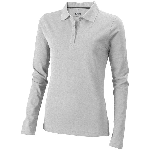 Oakville Langarm Poloshirt für Damen - Grau