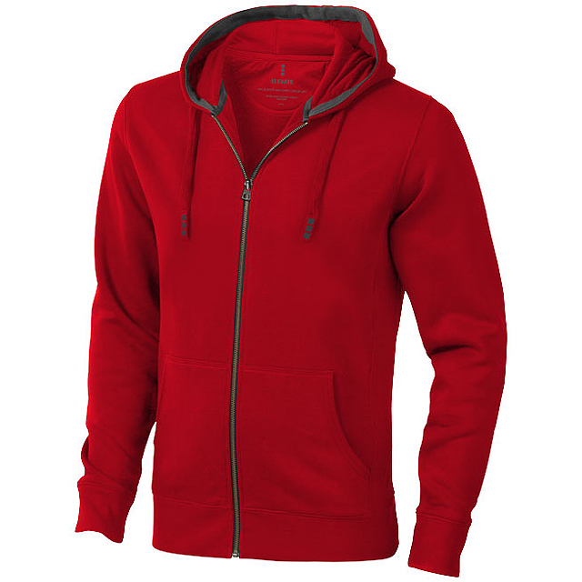 Arora men's full zip hoodie - red