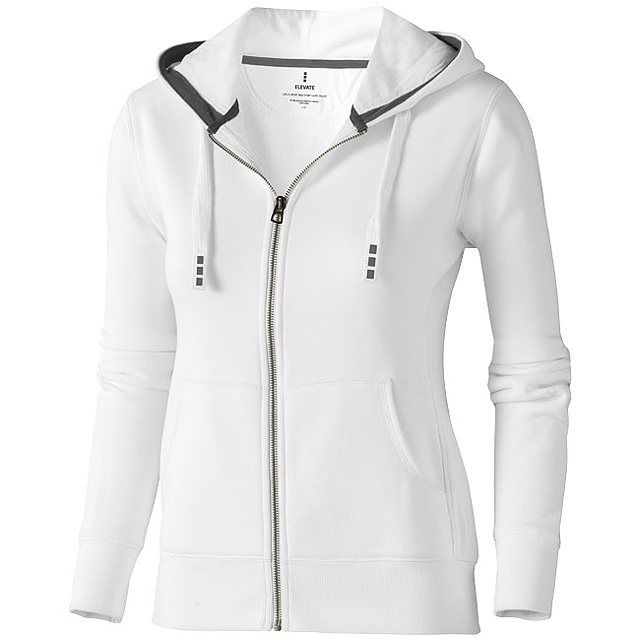Arora women's full zip hoodie - white