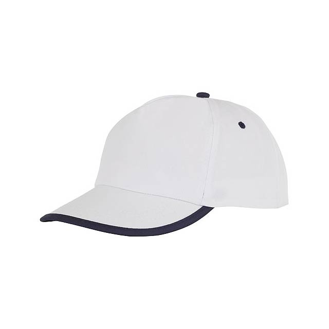 Nestor 5 panel cap with piping - white