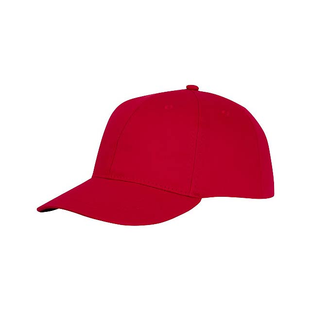 Ares 6panelová čepice - transparentná červená