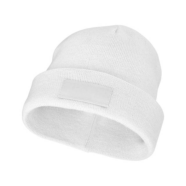 Čepice Boreas s políčkem na logo - bílá