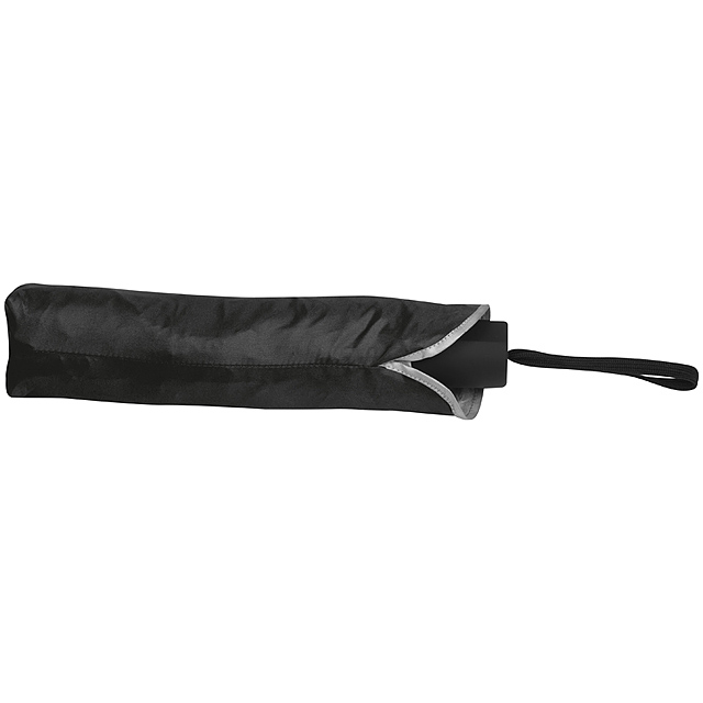 Deštník se stříbrným vnitřkem - černá
