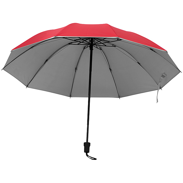 Umbrella with silver inside - red