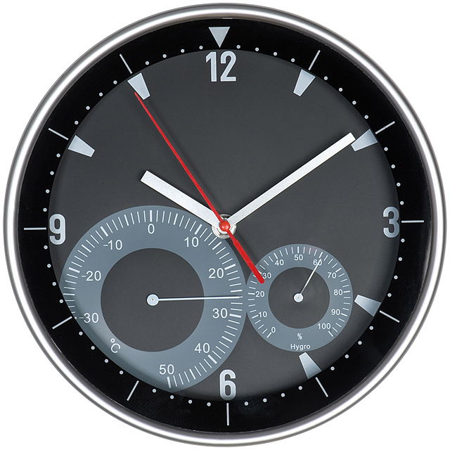 Moderné nástenné hodiny - čierna