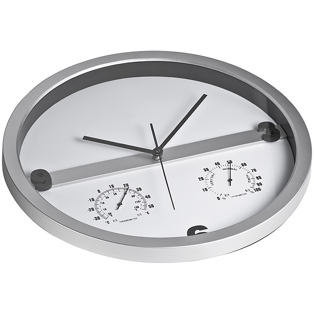 Wall clock, half display printable - grey