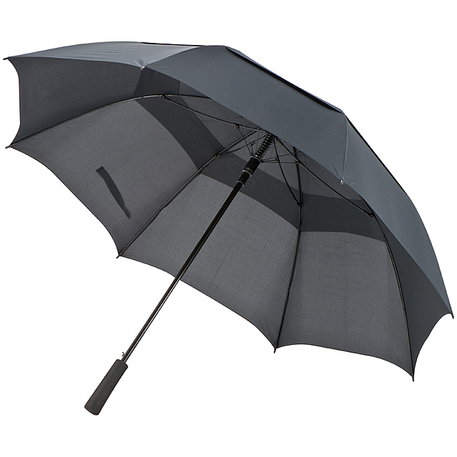 Golf umbrella with windscreen - black
