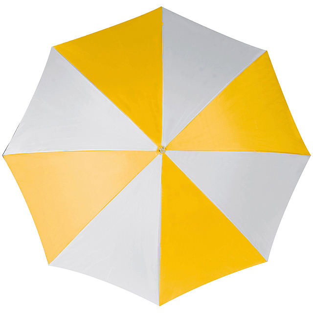 Deštník s dřevěným držadlem - žlutá