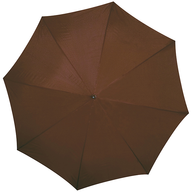 Deštník s dřevěným držadlem - hnědá