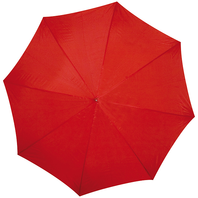 Deštník s dřevěným držadlem - červená