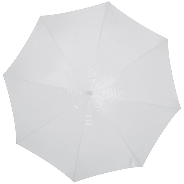 Deštník s dřevěným držadlem - bílá