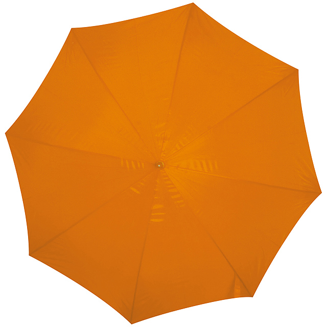 Deštník s dřevěným držadlem - oranžová