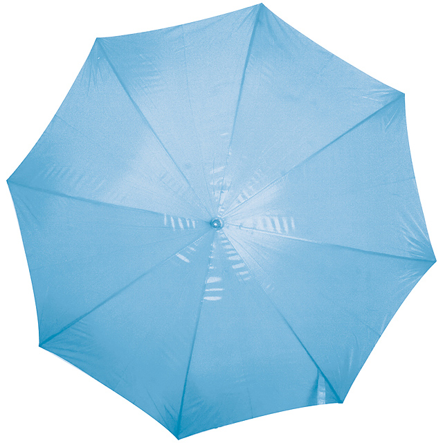 Deštník s dřevěným držadlem - nebesky modrá