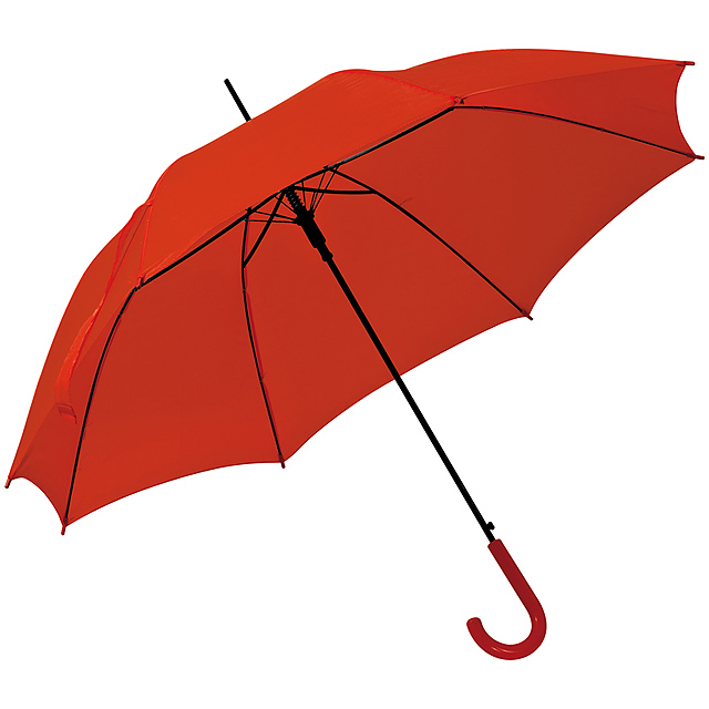 Automatic umbrella, plastic handle - red