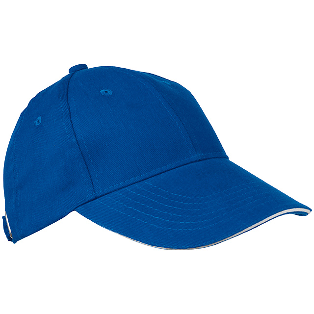 6-panel sandwich baseball cap - blue