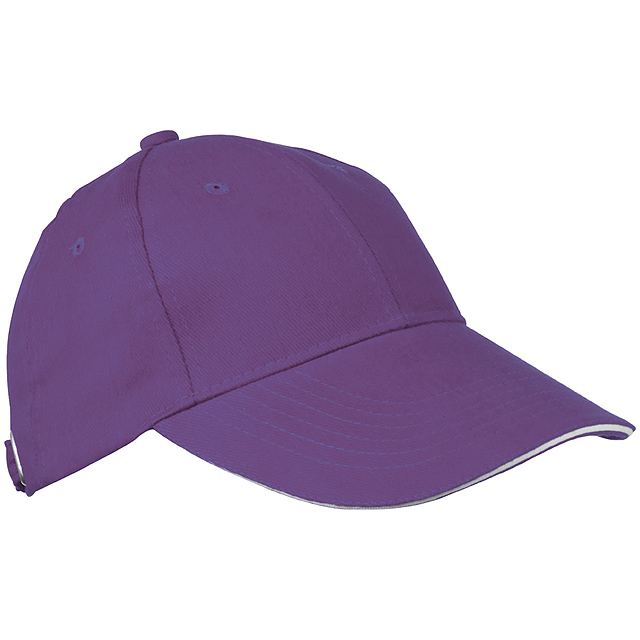 6-panel sandwich baseball cap - violet