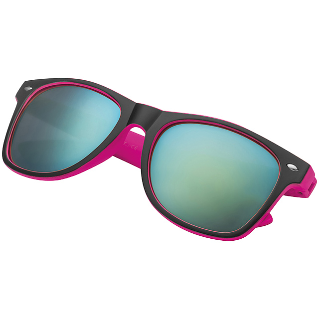 Bicoloured sunSkloses with mirrored lenses - pink