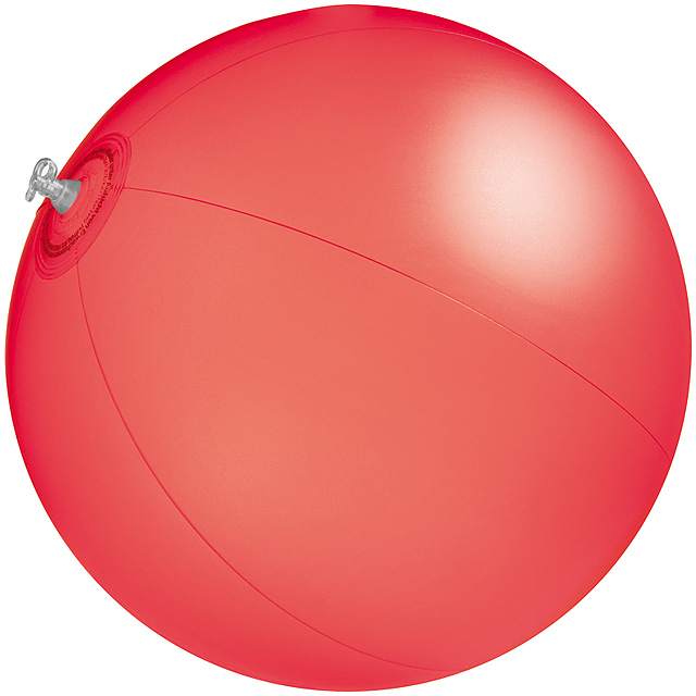 Jednobarevná plážový míč - červená