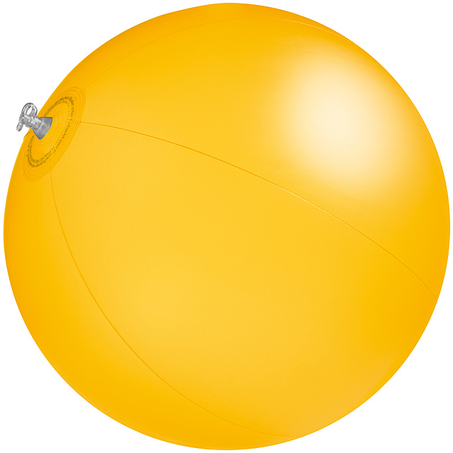 Jednofarebná plážová lopta - žltá