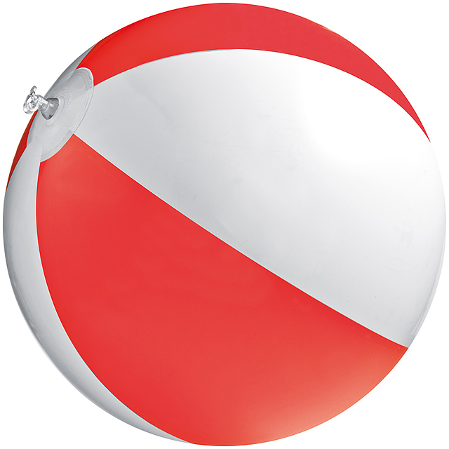 PVC nafukovacia plážová lopta - červená
