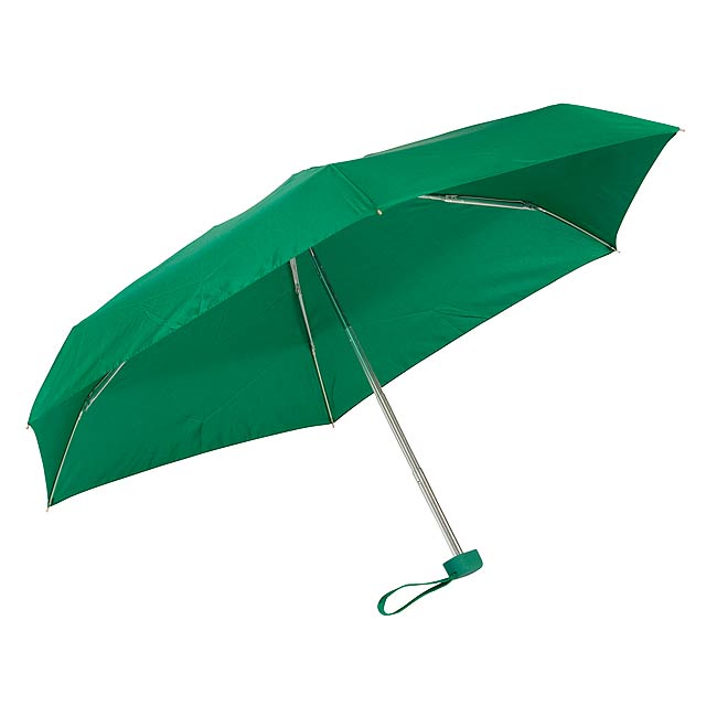 Hliníkový mini skládací deštník POCKET - zelená