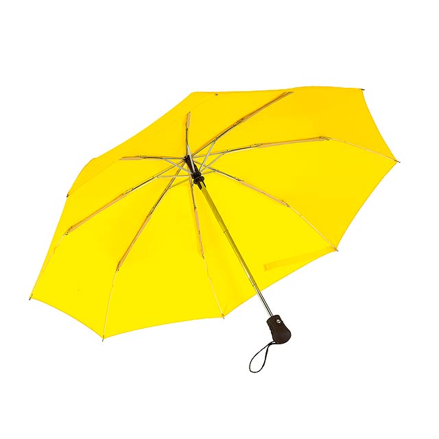 Automatic open/close, windproof pocket umbrella BORA - yellow