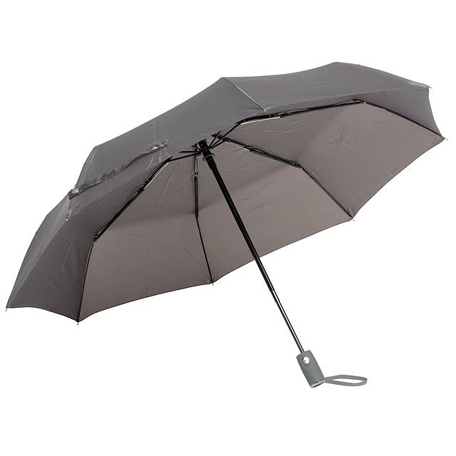 Plne automatický vetruvzdorný vreckový dáždnik ORIANA - šedá