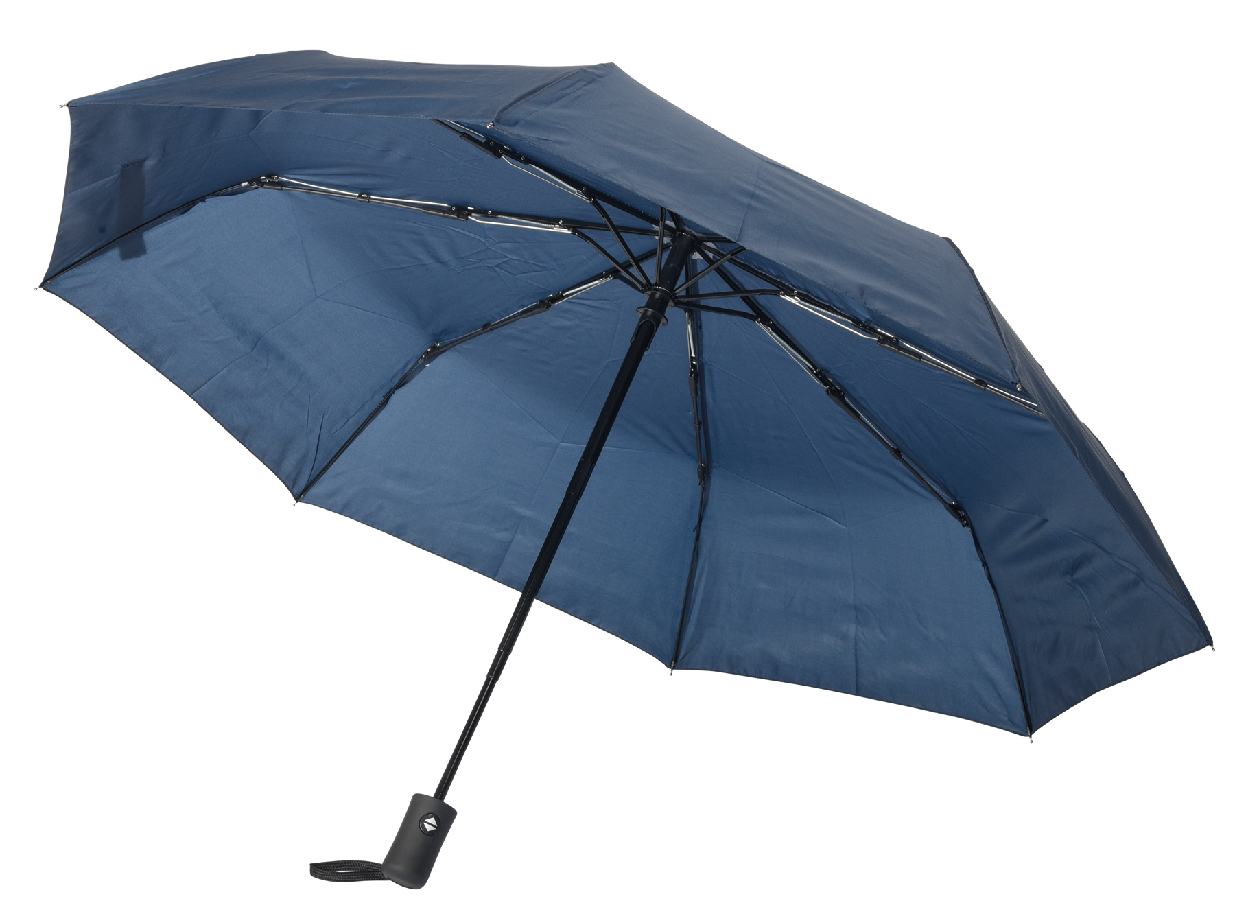 Automatický open/close větruvzdorný skládací polyesterový deštník PLOPP - modrá