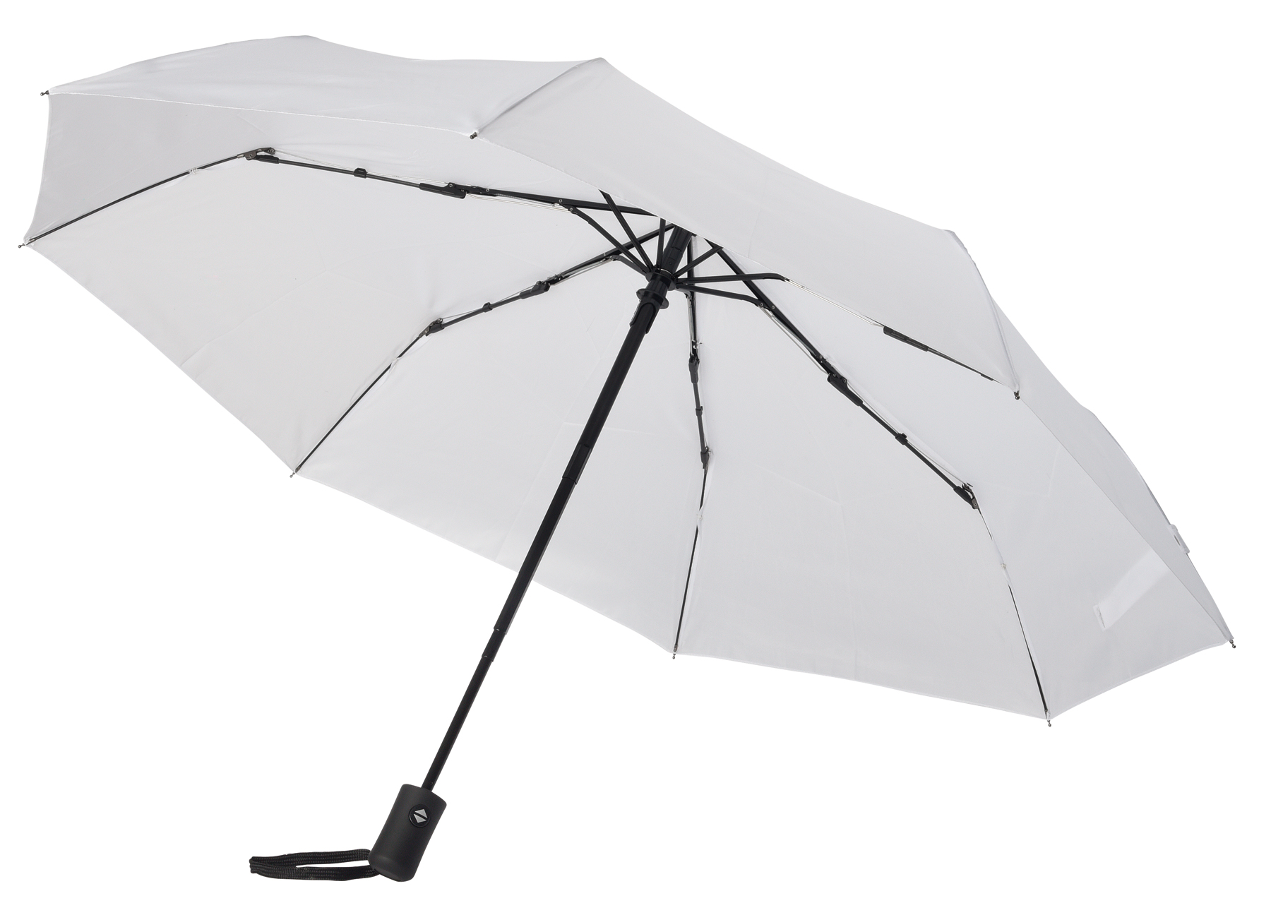 Automatický open/close větruvzdorný skládací polyesterový deštník PLOPP - biela