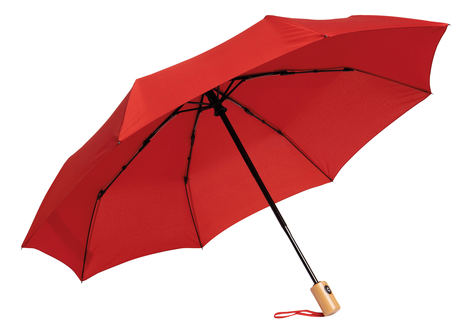 Automatic windproof pocket umbrella CALYPSO - red