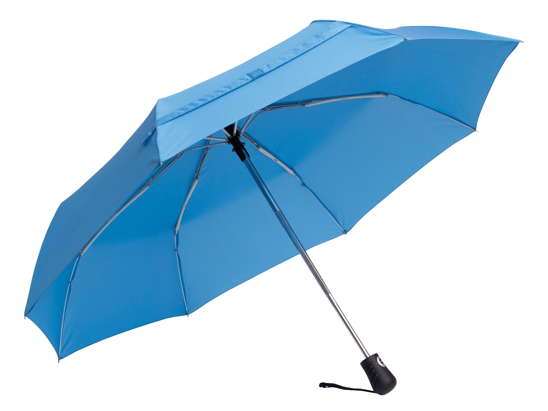 Automatic open/close, windproof pocket umbrella BORA - baby blue