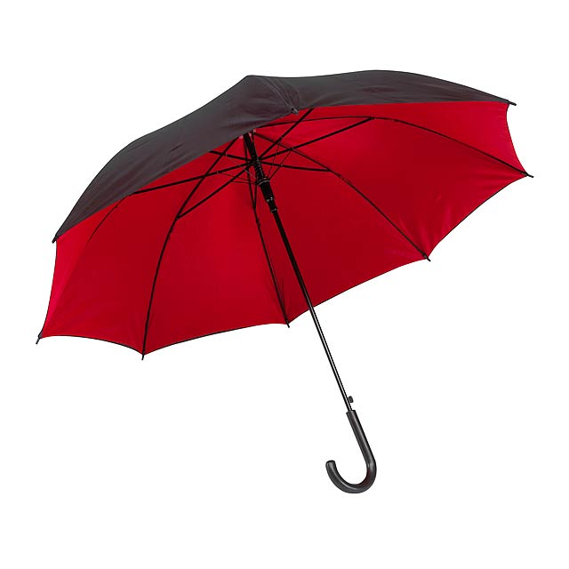Automatic stick umbrella DOUBLY - red