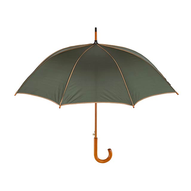 Automatic wooden stick umbrella WALTZ - green