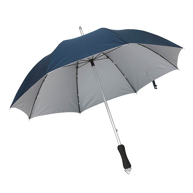 Aluminium fibreglass stick umbrella JOKER - blue