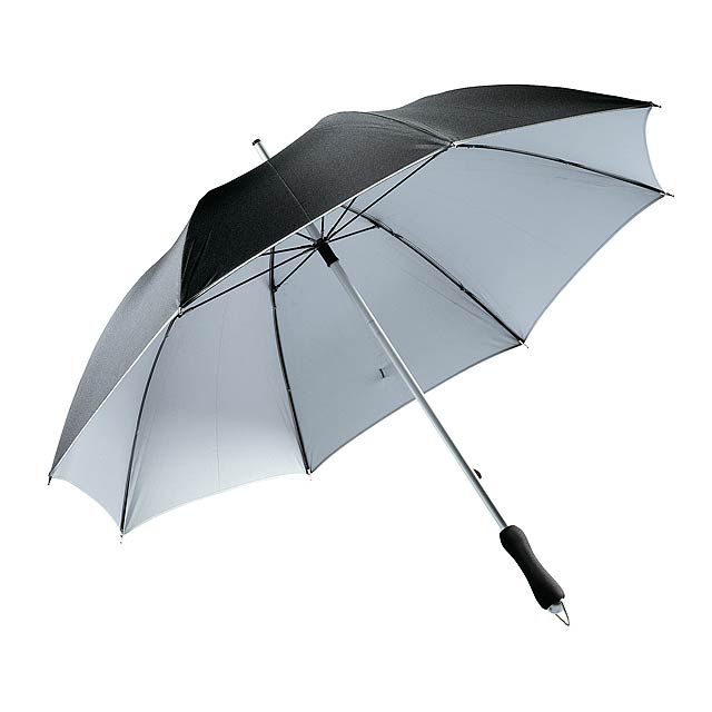 Hliníkovo/sklolaminátový deštník JOKER - stříbrná