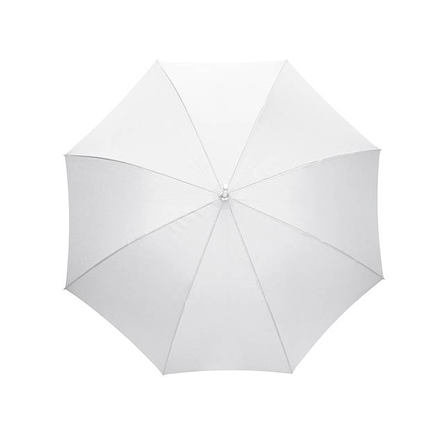 Automatic stick umbrella RUMBA - white