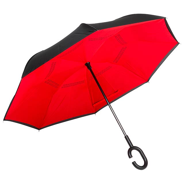 Stick umbrella FLIPPED - red