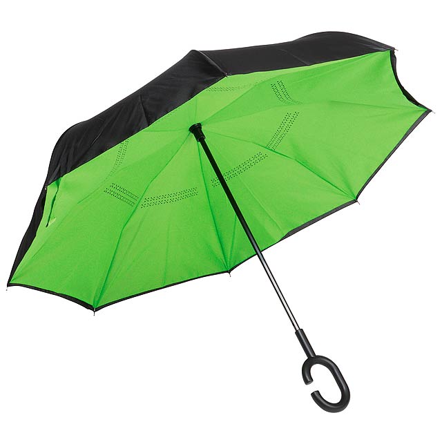 Stick umbrella FLIPPED - green