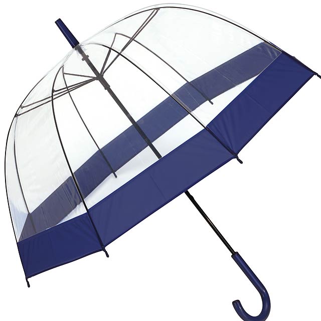 Dome Umbrella Honeymoon transp./blue - blue