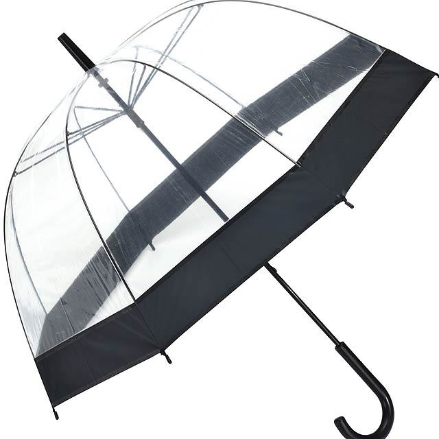Dome Umbrella Honeymoon transp./black - schwarz