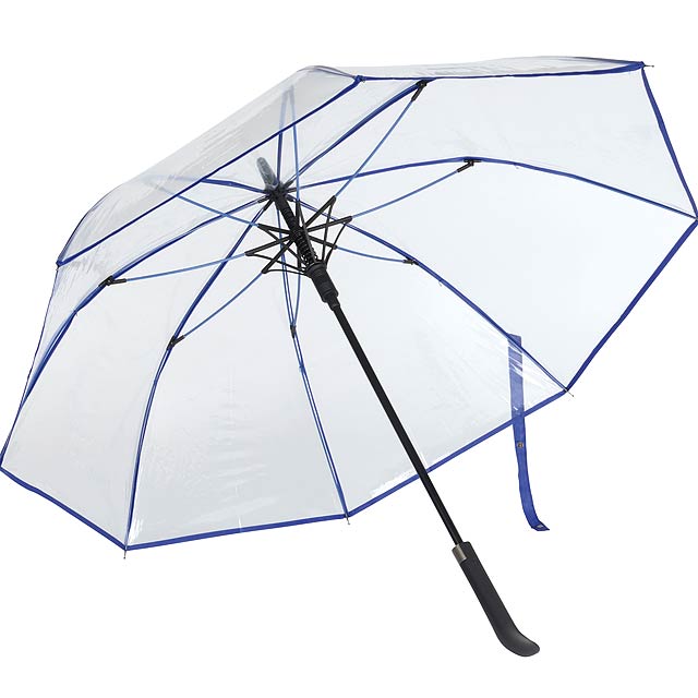 Autom.Stick Umbrella VIP tranparent/blue - blau