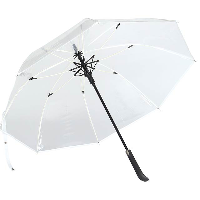 Autom.Stick Umbrella VIP tranpar./white - Weiß 
