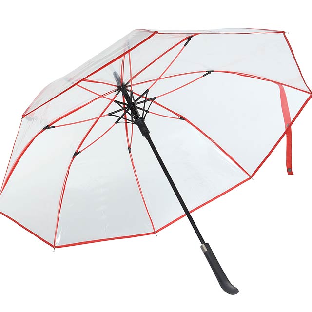 Autom.Stick Umbrella VIP tranparent/red - Rot