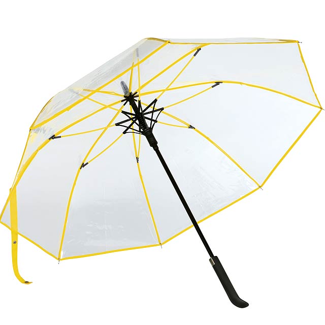 Autom.Stick Umbrella VIP tranpar./yellow - yellow