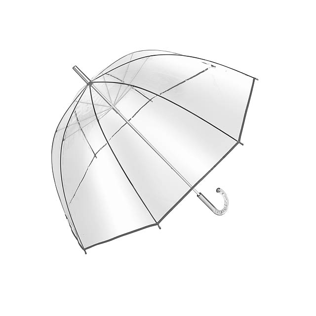 Transparentní deštník BELLEVUE - stříbrná