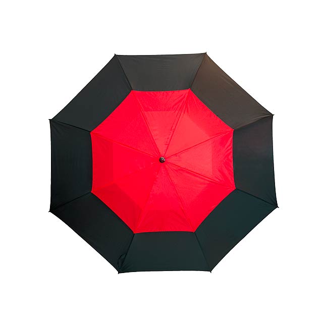 Fibreglass golf umbrella MONSUN - red