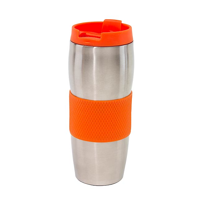 Doubled-walled flask AU LAIT - orange