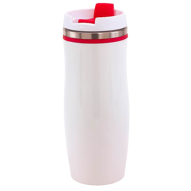 Double-walled flask CREMA - red