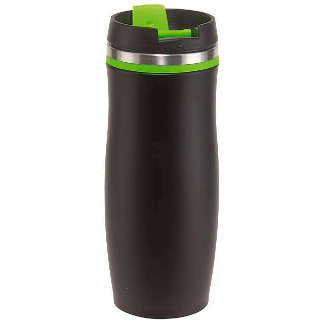 Double-walled travel mug DARK CREMA - green