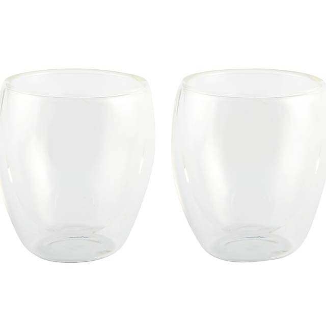 Gläser-Set DRINK LINE, doppelwandig: 2er Set - Transparente